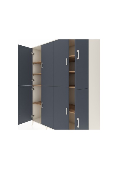 Kronos Gardrop 8 Raflı 8 Kapaklı 176x59x221 Aytaşı-antrasit/çam Beyaz Kronos Gardrop 8 Raflı 8 Kapaklı 176x59x221 Aytaşı-antrasit/çam Beyaz