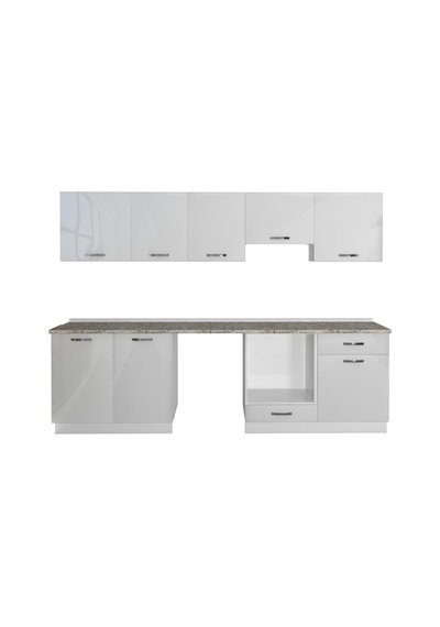 Decoraktiv Elite 280 Ankastre Fırın Modüllü Mdf Hazır Mutfak Dolabı - Tezgah Dahil - Parlak Beyaz Decoraktiv Elite 280 Ankastre Fırın Modüllü Mdf Hazır Mutfak Dolabı - Tezgah Dahil - Parlak Beyaz