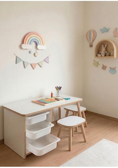 Çocuk Masa Sandalye Takımı 90x45 Cm 3 Sepetli Çocuk Çalışma Ve Aktivite Masası Yaz-sil,2 Tabureli Beyaz Çocuk Masa Sandalye Takımı 90x45 Cm 3 Sepetli Çocuk Çalışma Ve Aktivite Masası Yaz-sil,2 Tabureli Beyaz
