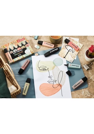 Stabılo Boss Orıgınal Naturecolors - Fosforlu Kalem - 8'li Paket - Çeşitli Renkler 124-Pembe