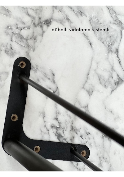 By Hakan Aşkın Siyah Metal Ayaklı 60x90 Cm Tek Masa Parlak White Marble 2023 Mutfak - Balkon - Çalışma Masası Parlak Beyaz Mermer Desen By Hakan Aşkın Siyah Metal Ayaklı 60x90 Cm Tek Masa Parlak White Marble 2023 Mutfak - Balkon - Çalışma Masası Parlak Beyaz Mermer Desen