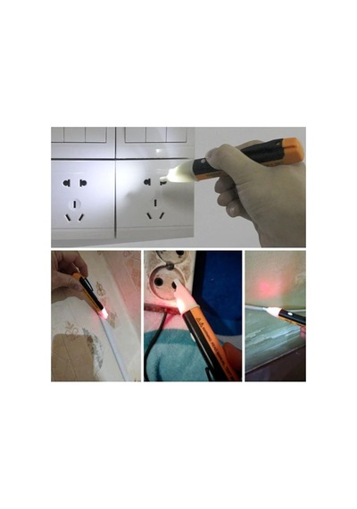 Elektrik Kaçak Dijital Kontrol Kalemi Cihazı -dedektörlü Temassız Işıklı Kablo Voltaj Test 5122