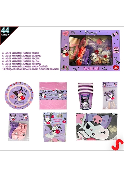 Kuromi, 44 Parça Lisanslı Parti Seti