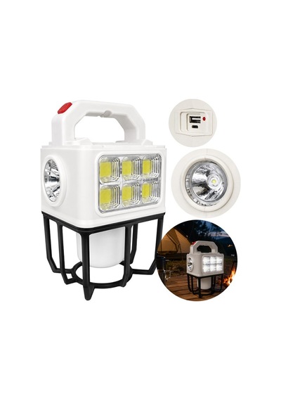Powermaster Pm-26460 Çok Fonksiyonlu Solar Kamp Lambası Güneş Panelli Masa Lambası Ve El Feneri Diğer