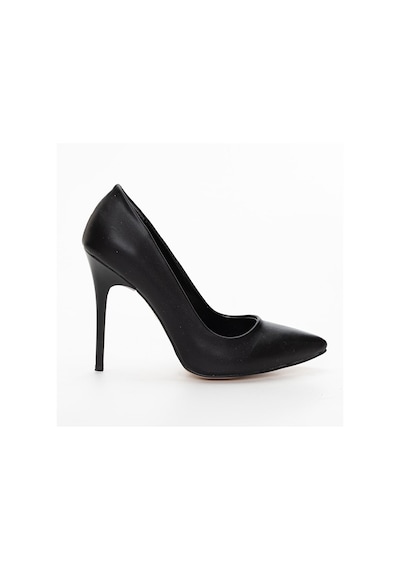 Asya Kadın İnce Topuklu Stiletto Ayakkabı Siyah Cilt