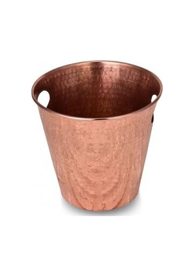 Turna Bakır Mercan Buz Kovası 24 CM El Dövme Kırmızı Turna2552-1 Bakır