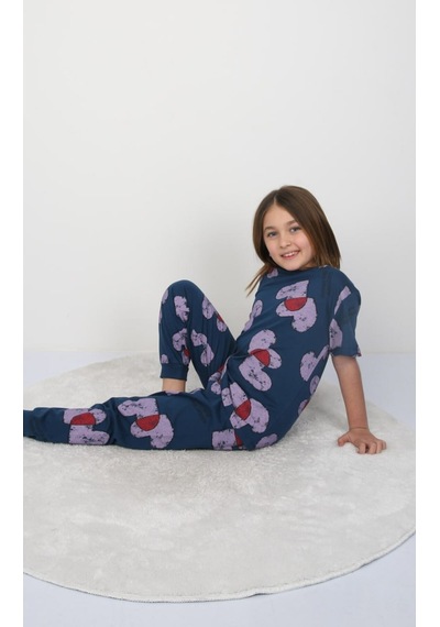%100 Pamuk Yazlık Kısa Kollu Terletmeyen Yumuşak Kumaşlı Kız Çocuk Pijama Takımı Lacivert %100 Pamuk Yazlık Kısa Kollu Terletmeyen Yumuşak Kumaşlı Kız Çocuk Pijama Takımı Lacivert