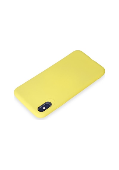 Apple iPhone Uyumlu X Kılıf First Silikon - Sarı Bz8683140635930