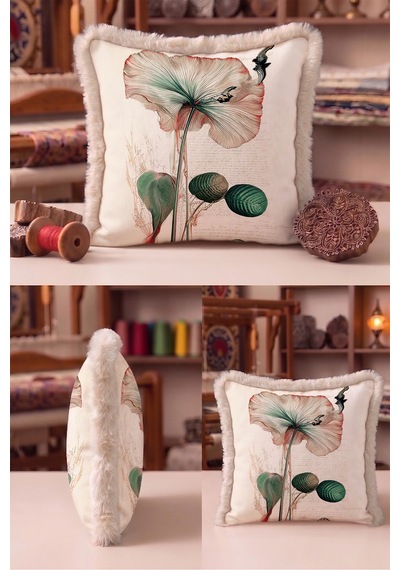 Vintage Çiçek Botanik Saçaklı Yastık Kılıfı-sanatsal Floral Krem Yeşil Vizon Püsküllü Kırlent Kılıfı Yalın Sahil Nova Vintage Çiçek Botanik Saçaklı Yastık Kılıfı-sanatsal Floral Krem Yeşil Vizon Püsküllü Kırlent Kılıfı Yalın Sahil Nova