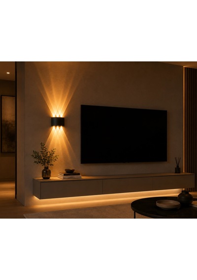 1 Adet Cata Ct 8011 Haiti 10w Dış Mekan Led Aplik 2700k Amber 10 Parça Siyah