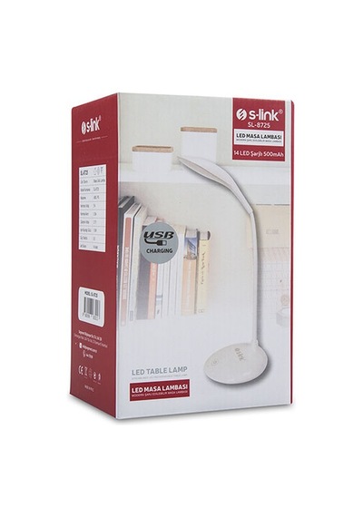 Taşınabilir Masa Lambası 14 Led Şarjlı 500Mah S-Link Sl-8725