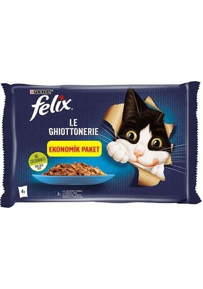 Felix Multipack Somonlu Eco Paket Yetişkin Kedi Maması 6'lı 4 x 85 G