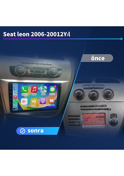 Seat Leon 2006-20012yıl 4gb Ram 64gb Rom Carplay Multimedya