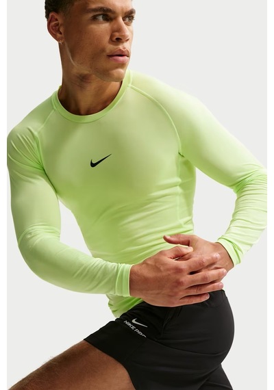 Nike Pro Dri Fit Tight Top Mens Ls Uzun Kollu Erkek Antreman Sweatshirt Yeşil
