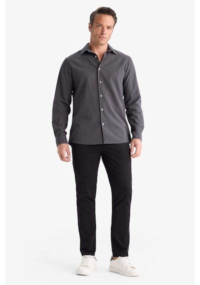 Defacto Slim Fit Dar Kesim Dar Paça Pantolon B2089ax25aubk81 Siyah