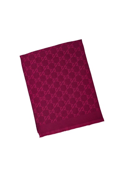 Mim Eşarp Işıl İpek - Pamuk Jakarlı G Desen Şal 75x190 Cm Bordo