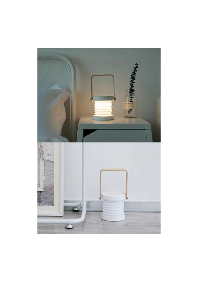 Jenerik Jp-dld Kamp Lambası Görünümlü Dekoratif Gece Lambası - Beyaz