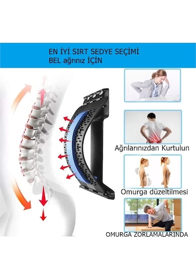 Trn Life Bel Ve Sırt Esneme Masaj  Egzersiz Aleti Mavi - Siyah