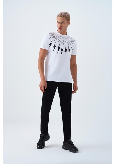 Loft Lf2039334 Erkek Kısa Kollu T-shirt Beyaz