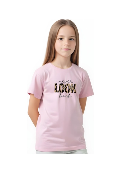 Fyk Kids Kız Çocuk Look Baskılı Tişört Pembe