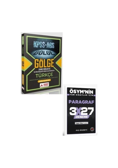 Paraf 2027 Kpss Meb Ags Türkçe Gölge Soru Bankası+ Evp Akademi Paragraf