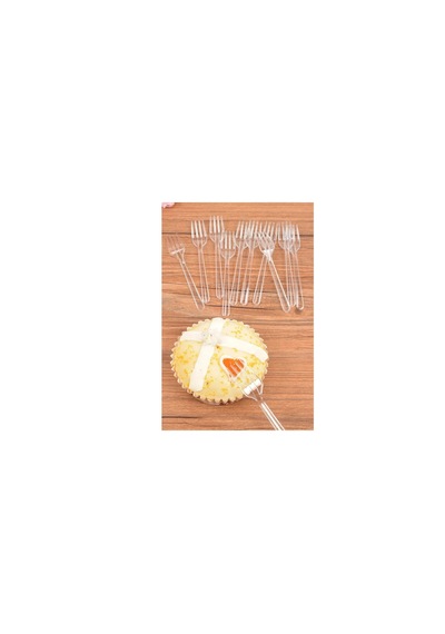 Plastik Çatal 12 Adet 18cm Tekrar Kullanılabilir Parti,düğün Yeme Beyaz