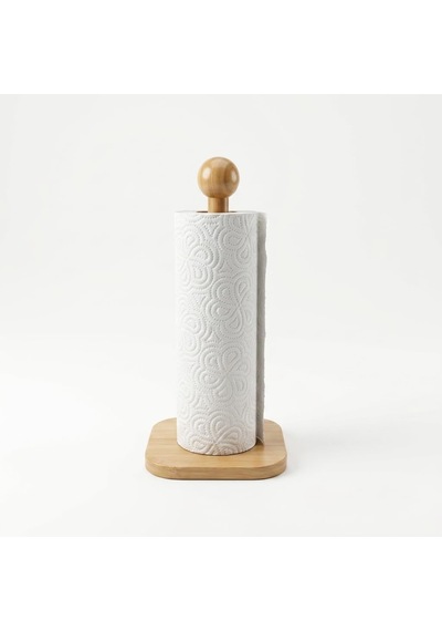 %100 Doğal Bambu Kare Kağıt Havluluk - Minimalist Dik Ahşap Havlu Standı 12x28 Cm, 1 Adet Diğer