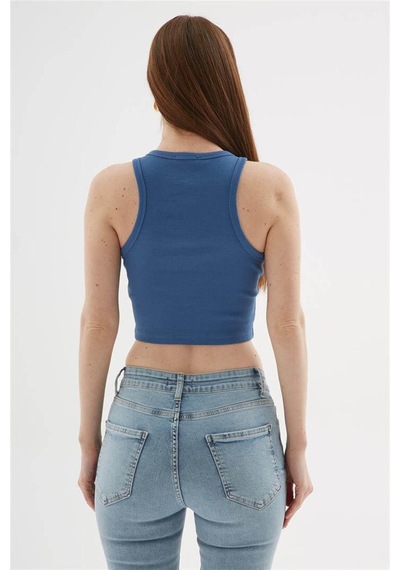 Crop Atlet İndigo İndigo