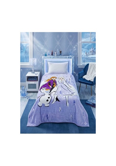 Frozen Tek Kişilik Battaniye Mor
