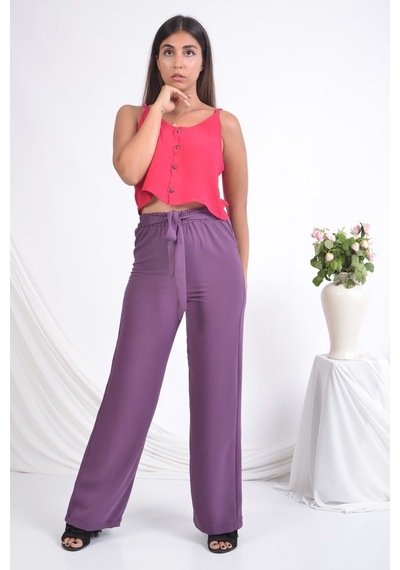 Soralline Kadın Yazlık Pantolon 1697 Mor Mor