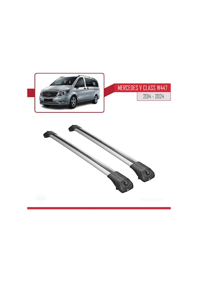 Mercedes V Class W447 2014 Ve Sonrası İle Uyumlu Ace-1 Ara Atkı Tavan Barı Gri
