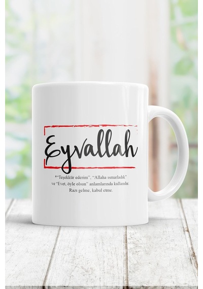 Eyvallah Kupa Bardak Beyaz