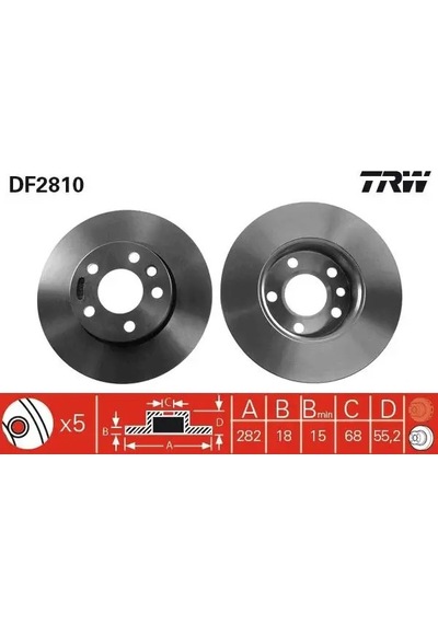 Trw Df2810 Fren Diski On 701615301g 2 Adettir