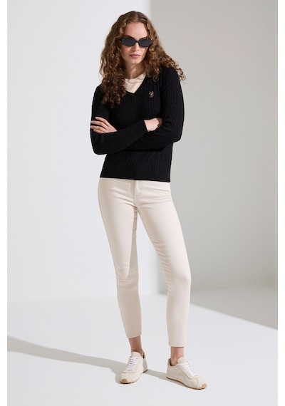 U.S. Polo Assn. Kadın Siyah Basic Kazak 50327575 Vr046