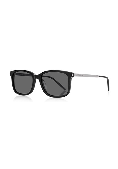 Daniel Klein Dk3285-1 Asetat Dikdörtgen Slim Metal Saplı Refined Polarize Erkek Güneş Gözlüğü 54-17-148 Siyah