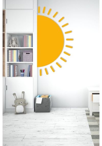 MSticker Sarı Güneş Çocuk Bebek Odası Duvar Sticker 58x100 Cm
