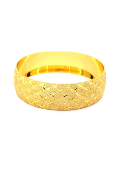 Ferizz Altın Kaplama Baklava Yıldız Model Bilezik 2 Cm Blz-3037 Altın