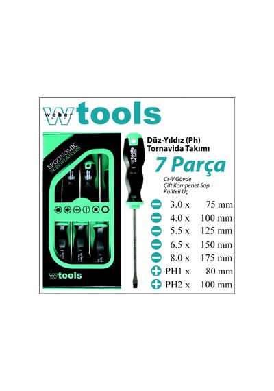 Weber Tools DüzYıldız Tornavida Seti 7 Parça N114668