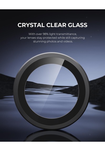 Apple Uyumlu iPhone 16 Ve Apple Uyumlu iPhone 16 Plus Uyumlu Kamera Camı Lens Koruyucu Halka Set - Siyah Titanyum Diğer