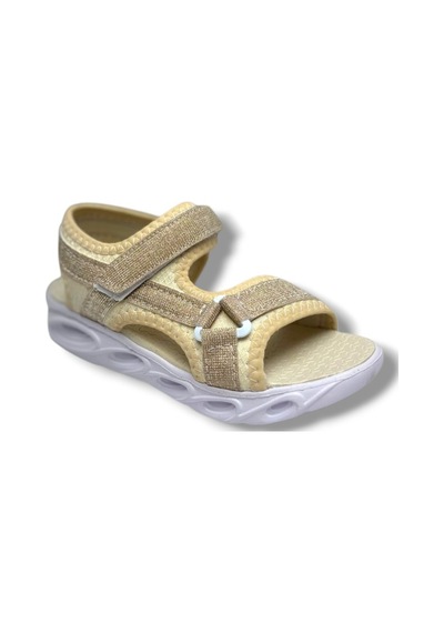 Arzen Bebe 223-26 Simli Cırtlı Anatomik Kız Çocuk Sandalet 31-35 Altın