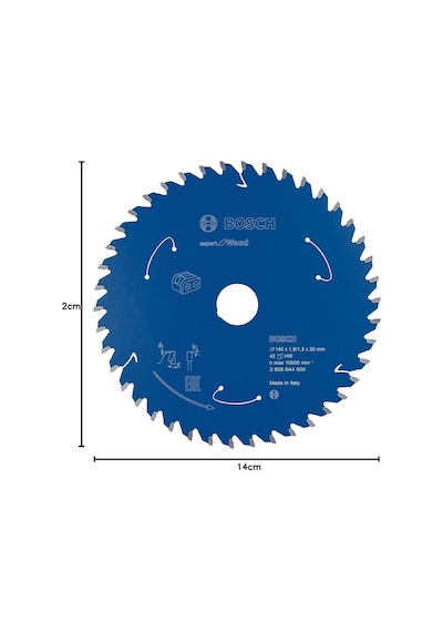 Professional Daire Testere Bıçağı Expert For Wood Ahşap, 140 X 20 X 1,8 Mm, 42 Diş, Akülü Daire Testere Aksesua