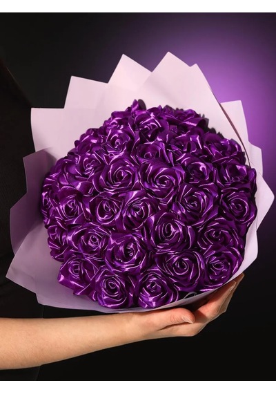 Flowers Of Light Saten Gül Buketi 235361647 Violet