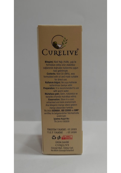 Curelive Nioli Yağı 20 ML