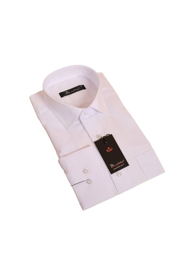 Dicotto Beyaz Rahat Kesim Cepli Uzun Kol Regular Fit Erkek Gömlek - 150-1 001