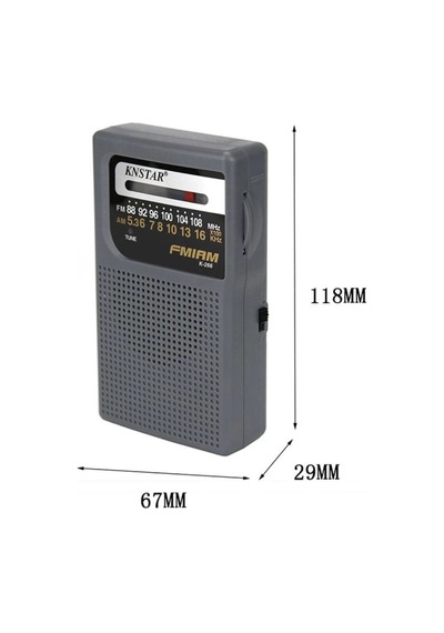 Mini Cep Radyosu Am Fm Taşınabilir Hoparlör Kulaklık Girişli Teleskopik Anten 3 Band