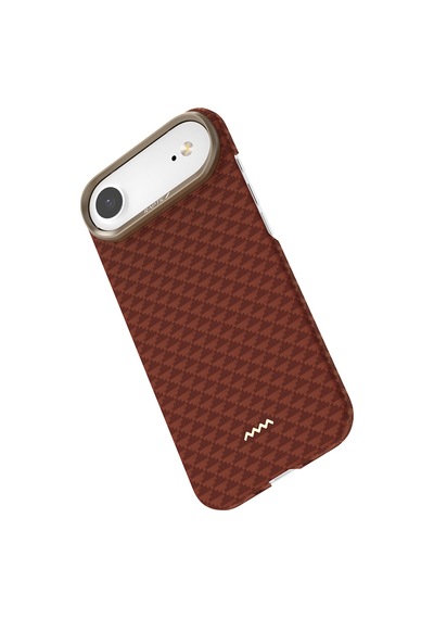 Apple Uyumlu iPhone 17 Air Kılıf M-safe Şarj Özellikli Raptic Aramid Skin Origin Serisi Kapak Kırmızı