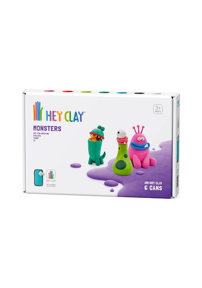 Hey Clay Hava İle Kuruyan Kil 6'lı Kutu - Monsters Cyclops, Terry, Pi