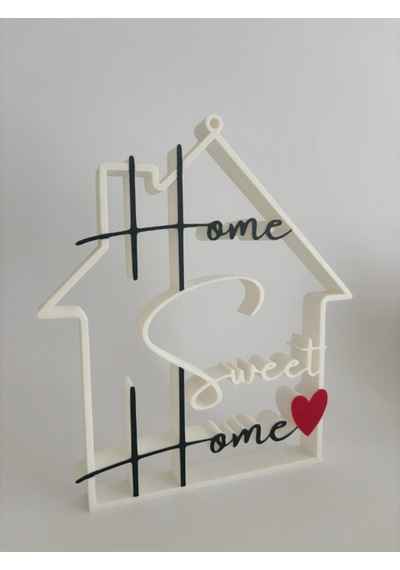 3d Baskı Home Sweet Home Yazılı Modern Dekoratif Hediyelik Masaüstü Dekor Obje Duvar Ve Kapı Süsü