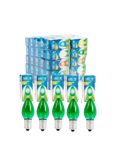 2 Adet 7w Parfüm Ampul E-14 Duylu Yeşil Renk
