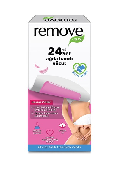 Remove Care Vücut Ağda Bandı Hassas Ciltler 20'li 2 Adet
